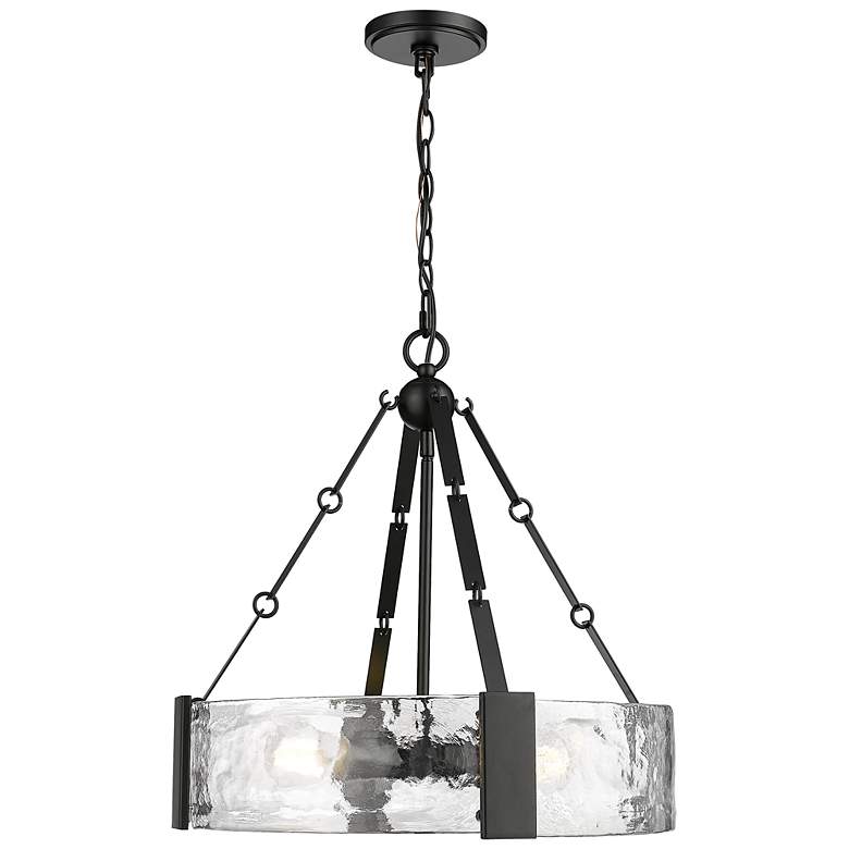 Image 2 Rezi 20.25" Wide 3-Light Pendant in Matte Black more views