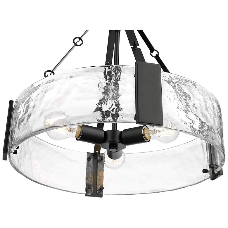 Image 3 Rezi 20.25" Wide 3-Light Pendant in Matte Black more views