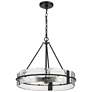 1_Rezi 20" Wide Matte Black 3-Light Pendant