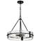 Rezi 20" Wide Matte Black 3-Light Pendant
