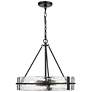 2_Rezi 20" Wide Matte Black 3-Light Pendant more views