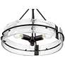 3_Rezi 20" Wide Matte Black 3-Light Pendant more views