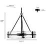 7_Rezi 20" Wide Matte Black 3-Light Pendant more views
