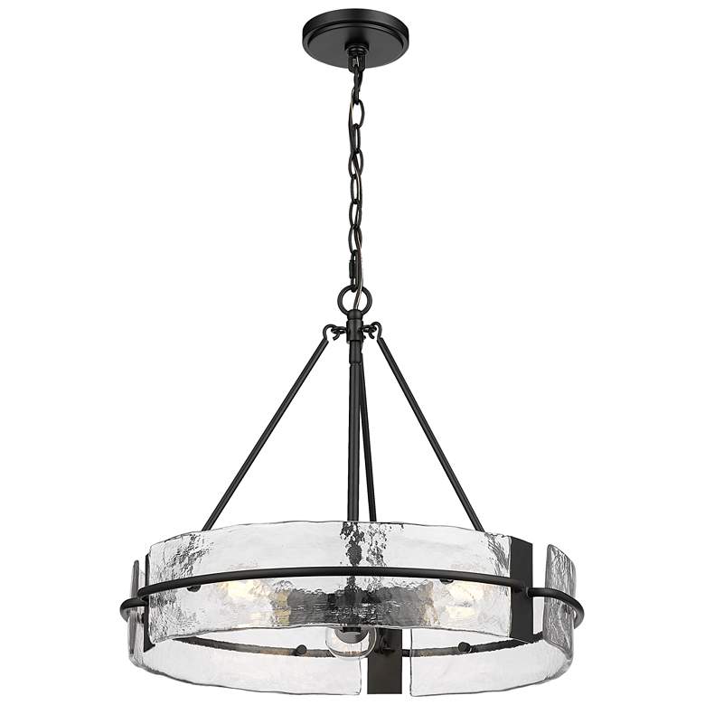 Image 1 Rezi 20" Wide 3-Light Pendant in Matte Black