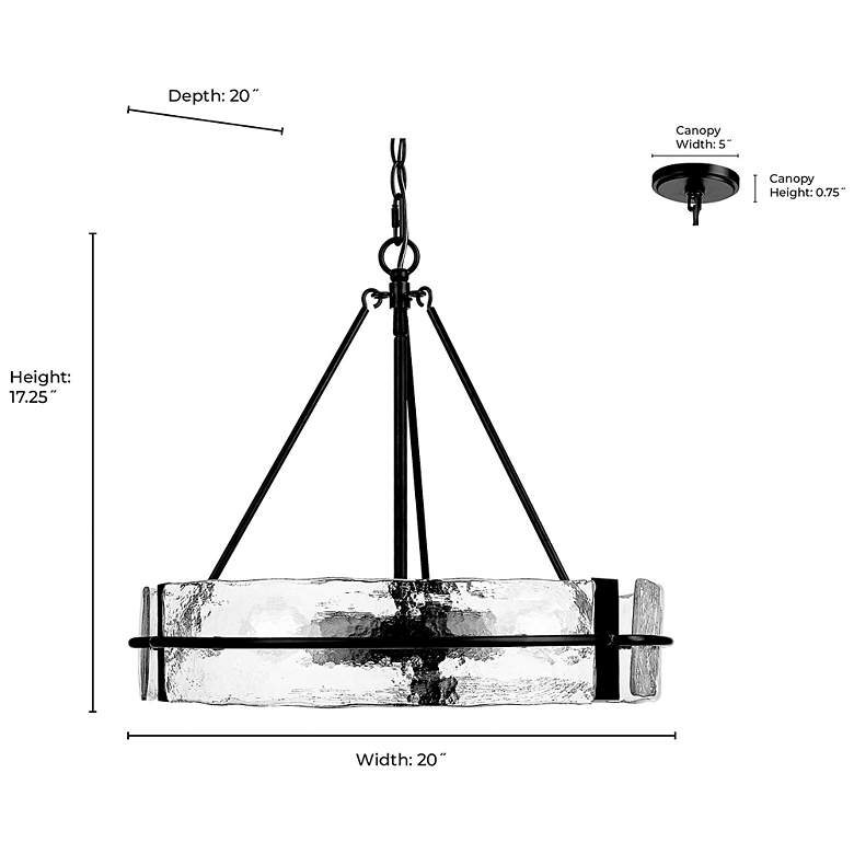 Image 7 Rezi 20" Wide 3-Light Pendant in Matte Black more views