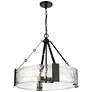 1_Rezi 24.25" Wide 4-Light Pendant in Matte Black