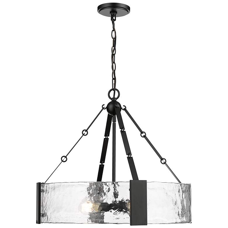 Image 2 Rezi 24.25" Wide 4-Light Pendant in Matte Black more views