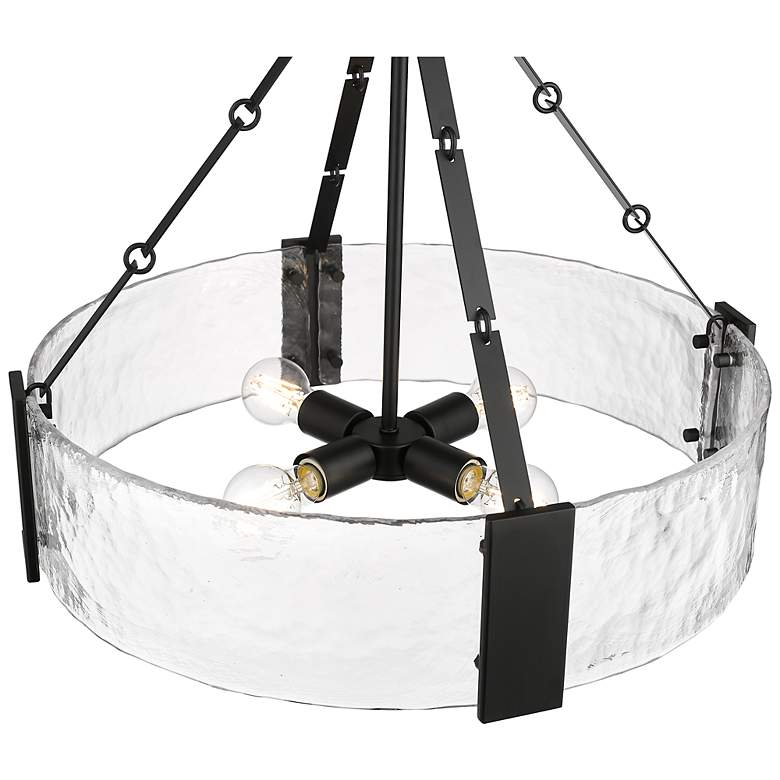 Image 4 Rezi 24.25" Wide 4-Light Pendant in Matte Black more views