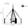 7_Rezi 24.25" Wide 4-Light Pendant in Matte Black more views