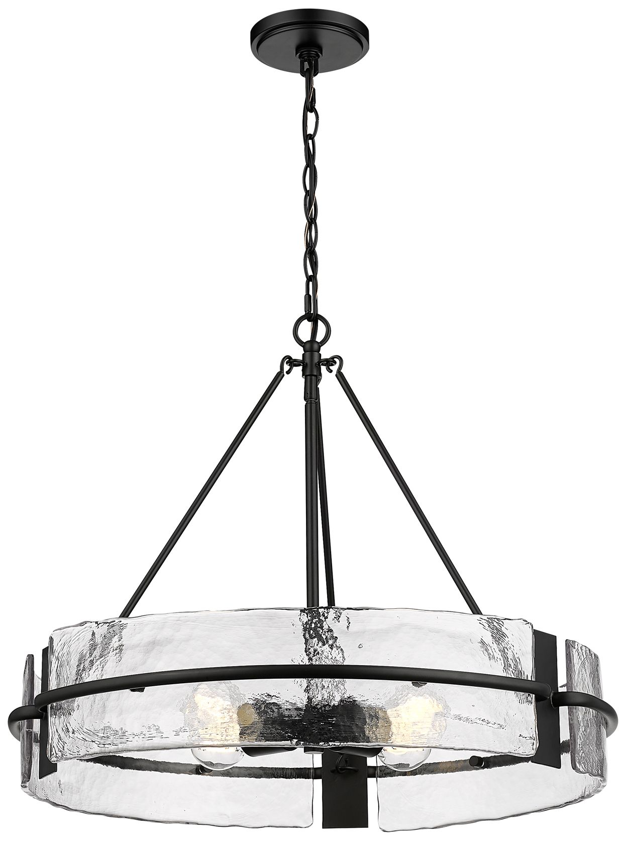 Rezi 24" Wide Matte Black 4-Light Pendant