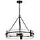 Rezi 24" Wide Matte Black 4-Light Pendant