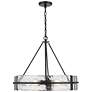 2_Rezi 24" Wide Matte Black 4-Light Pendant more views