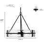 7_Rezi 24" Wide Matte Black 4-Light Pendant more views
