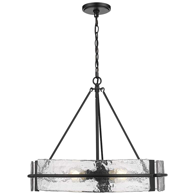 Image 2 Rezi 24" Wide 4-Light Pendant in Matte Black more views