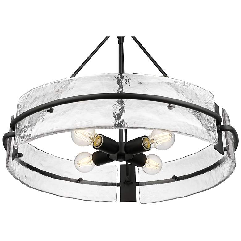 Image 3 Rezi 24" Wide 4-Light Pendant in Matte Black more views