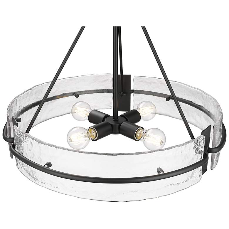 Image 4 Rezi 24" Wide 4-Light Pendant in Matte Black more views