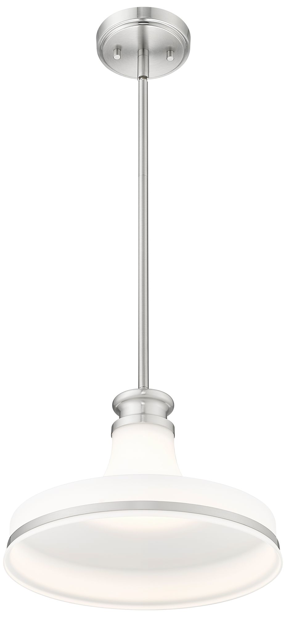 Image 4 Reznor by Z-Lite 12 inch Brushed Nickel 1 Light Pendant more views