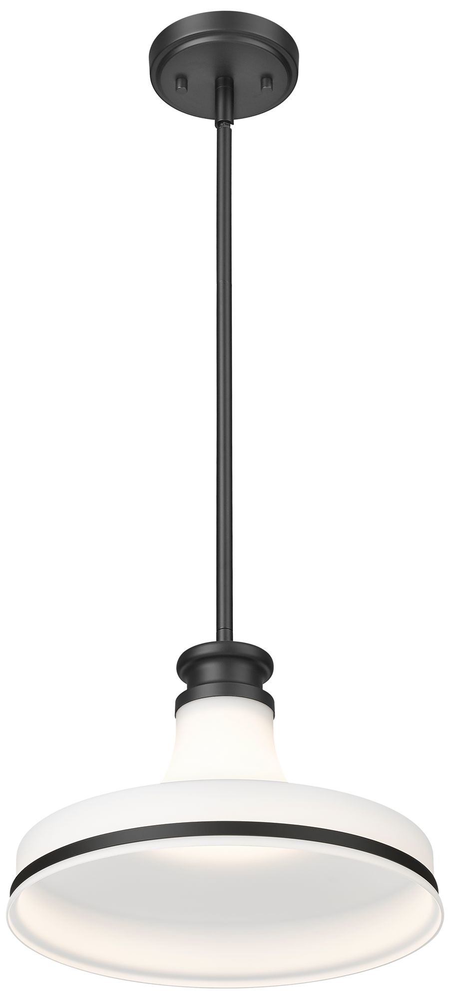 Image 4 Reznor by Z-Lite 12 inch Matte Black 1 Light Pendant more views
