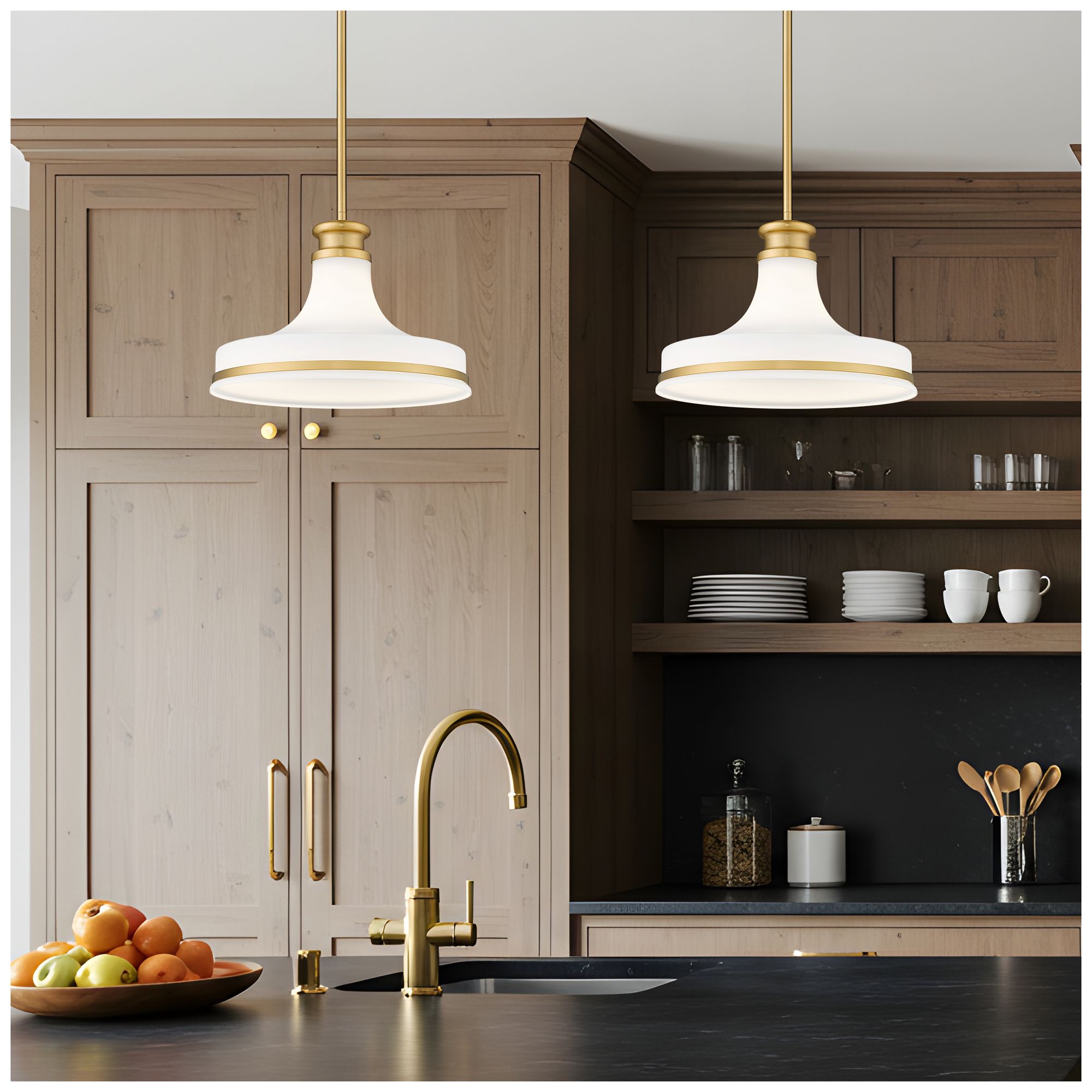 Image 3 Reznor by Z-Lite 12 inch Modern Gold 1 Light Pendant more views