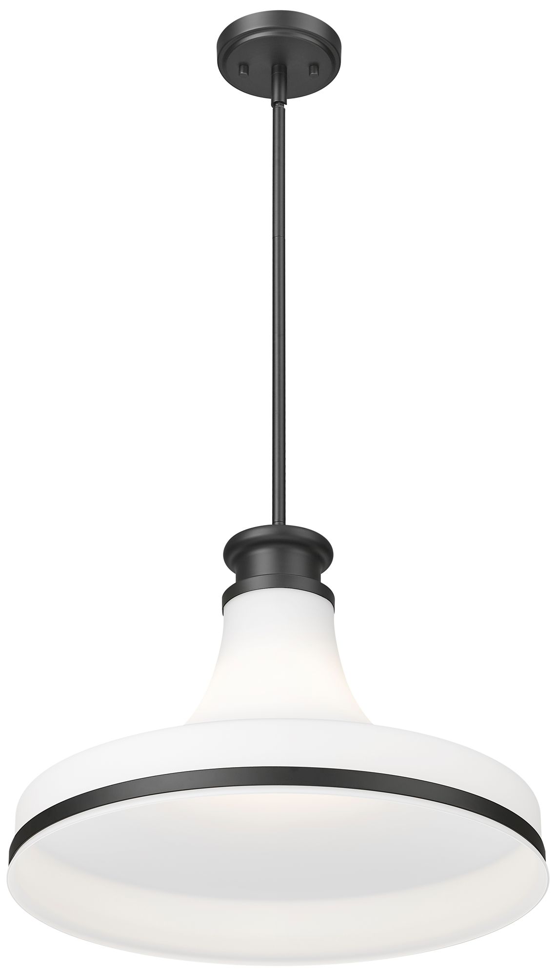 Image 4 Reznor by Z-Lite 18 inch Matte Black 1 Light Pendant more views