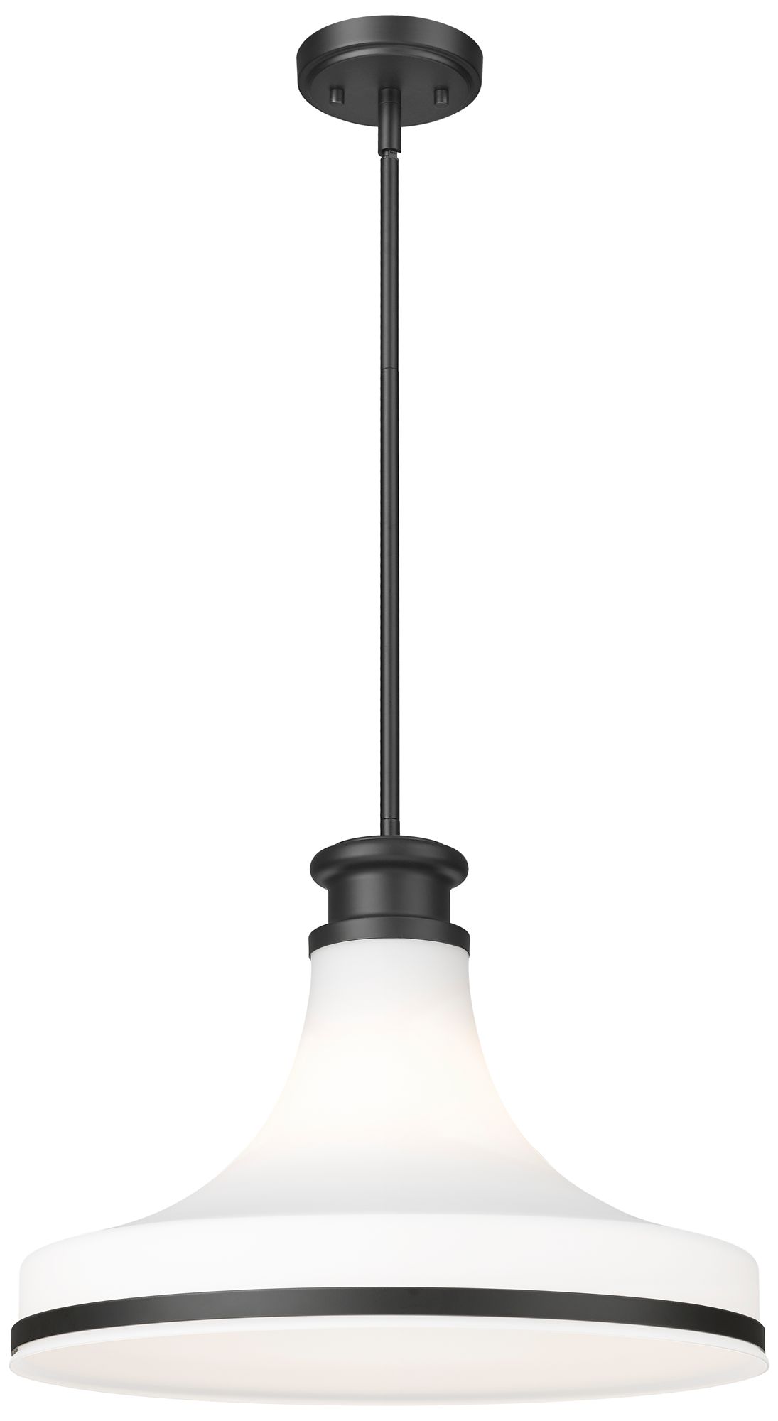 Image 5 Reznor by Z-Lite 18 inch Matte Black 1 Light Pendant more views