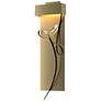 Rhapsody 26.6" High Black Accented Modern Brass LED Sconce