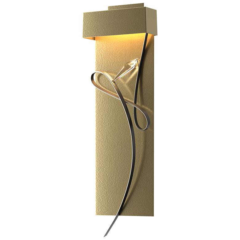 Image 1 Rhapsody 26.6" High Dark Smoke Accented Modern Brass LED Sconce