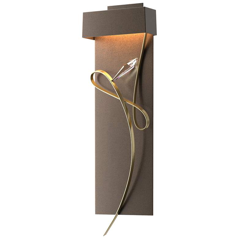 Image 1 Rhapsody 26.6 inch High Modern Brass Accented Bronze LED Sconce