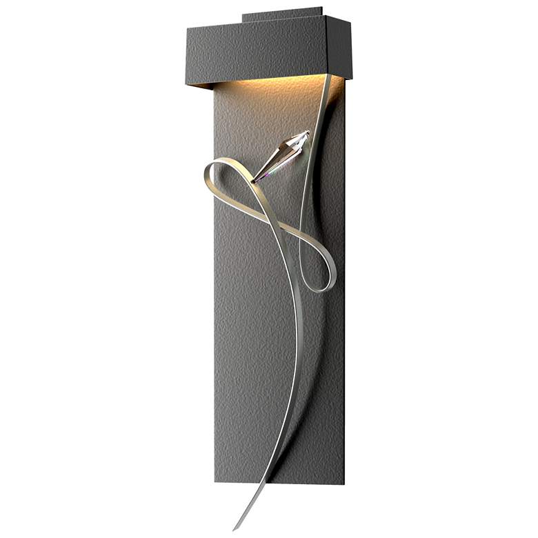 Image 1 Rhapsody 26.6" High Vintage Platinum Accented Black LED Sconce