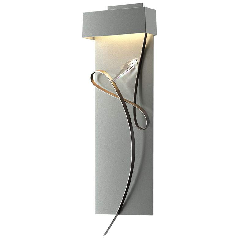 Image 1 Rhapsody 26.6"H Dark Smoke Accented Vintage Platinum LED Sconce