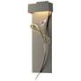 Rhapsody 26.6"H Modern Brass Accented Natural Iron LED Sconce