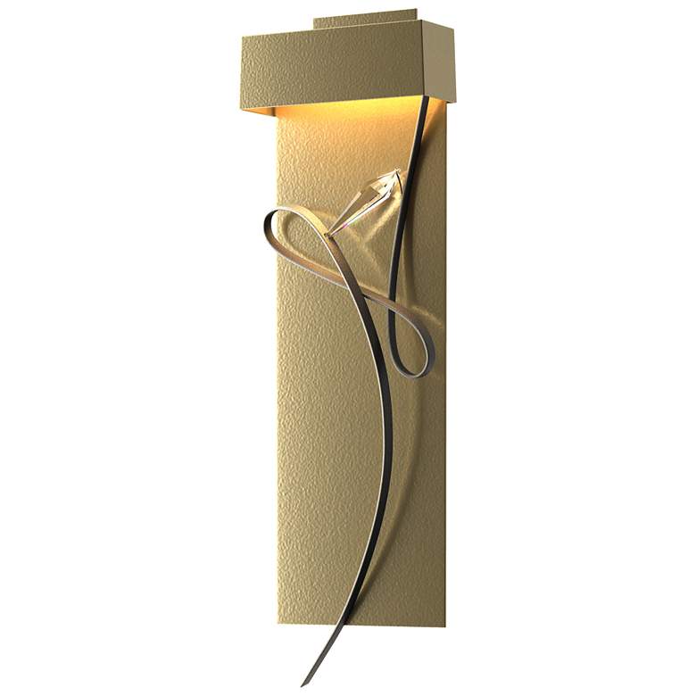 Image 1 Rhapsody 26.6"H Natural Iron Accented Modern Brass LED Sconce