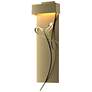 Rhapsody 26.6"H Natural Iron Accented Modern Brass LED Sconce