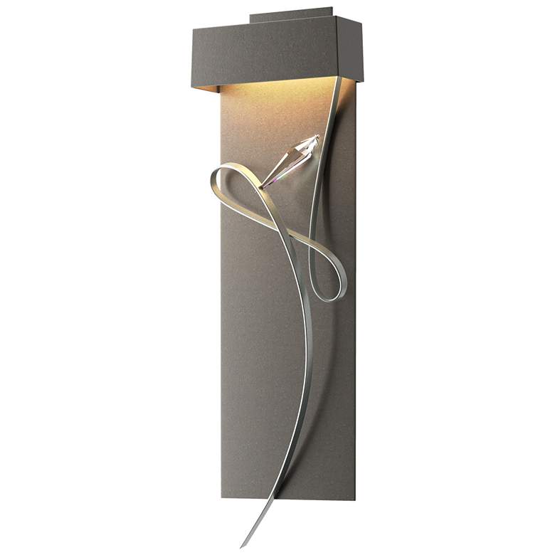 Image 1 Rhapsody 26.6"H Vintage Platinum Accented Dark Smoke LED Sconce
