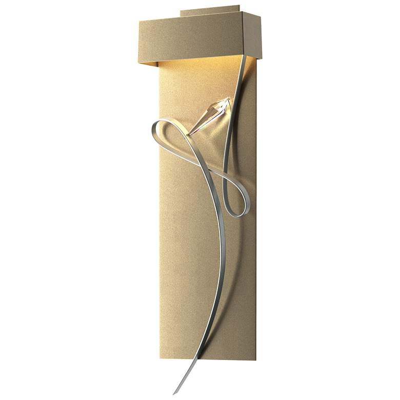 Image 1 Rhapsody 26.6"H Vintage Platinum Accented Soft Gold LED Sconce