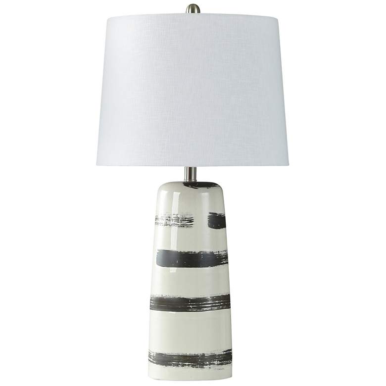 Image 1 Rhapsody 31 inch White &amp; Charcoal Table Lamp
