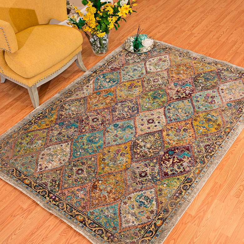 Image 1 Rhapsody Nash Court 7'10"x10'6" Multi-Color Oversize Rug