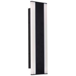 Rhea 18&quot; High Black Outdoor LED Wall Sconce