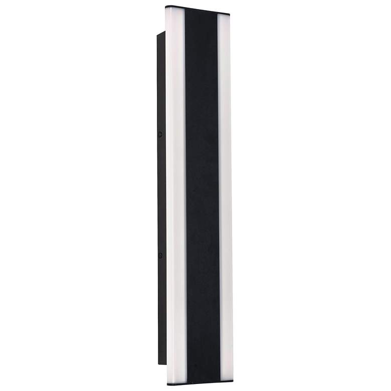 Image 1 Rhea 24 inch High Black Outdoor LED Wall Sconce