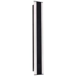 Rhea 36&quot; High Black Outdoor LED Wall Sconce