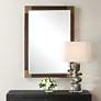 1_Rhea Aged Walnut and Gold 27 1/2" x 39 1/2" Wall Mirror
