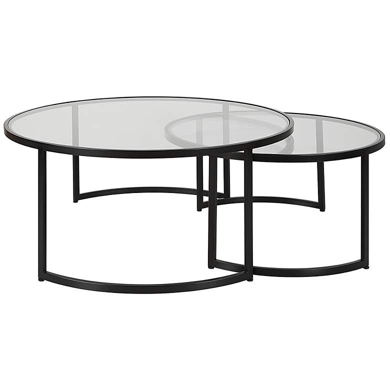 Image 6 Rhea Black Nesting Coffee Tables, Set of 2 more views