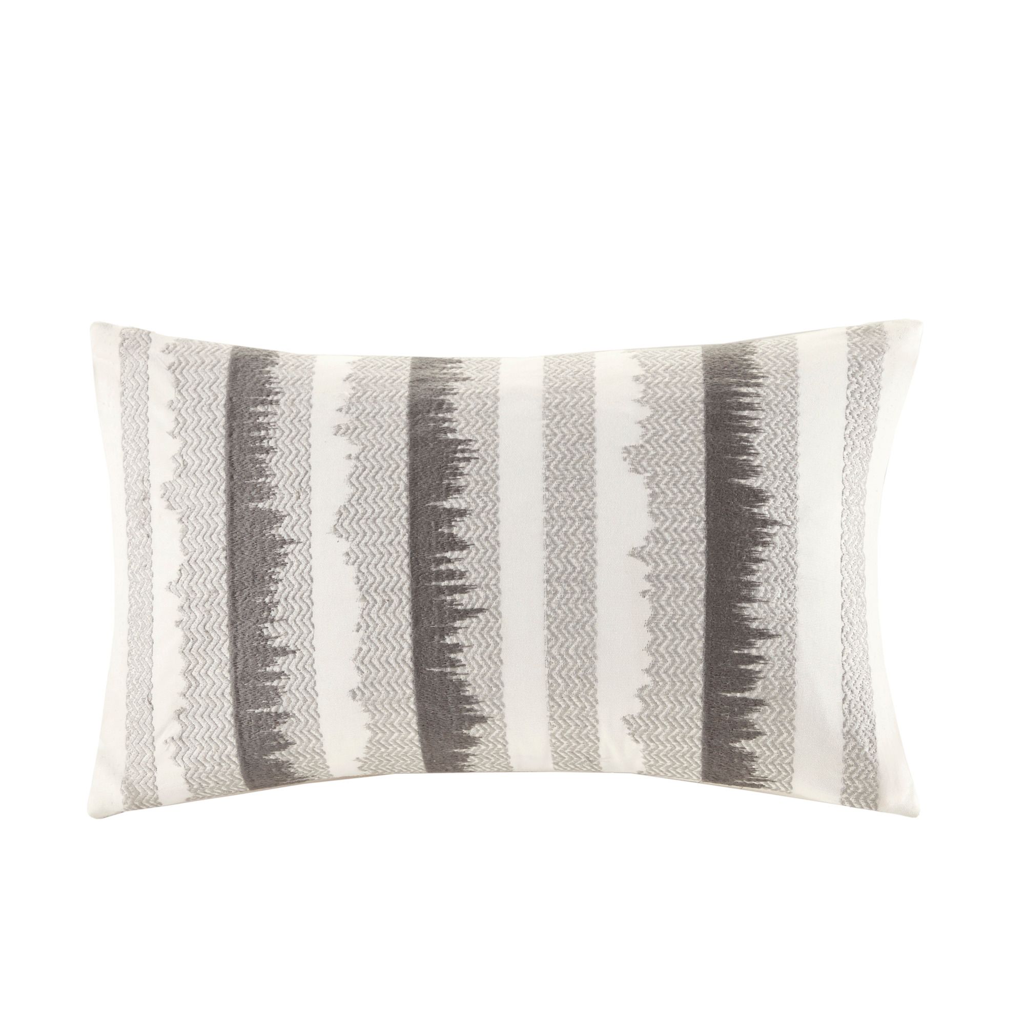 Rhea Ivory and Charcoal Full/Queen 3-Piece Comforter Set