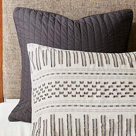 Image5 of Rhea Ivory Charcoal King/Cal King 3-Piece Comforter Set more views