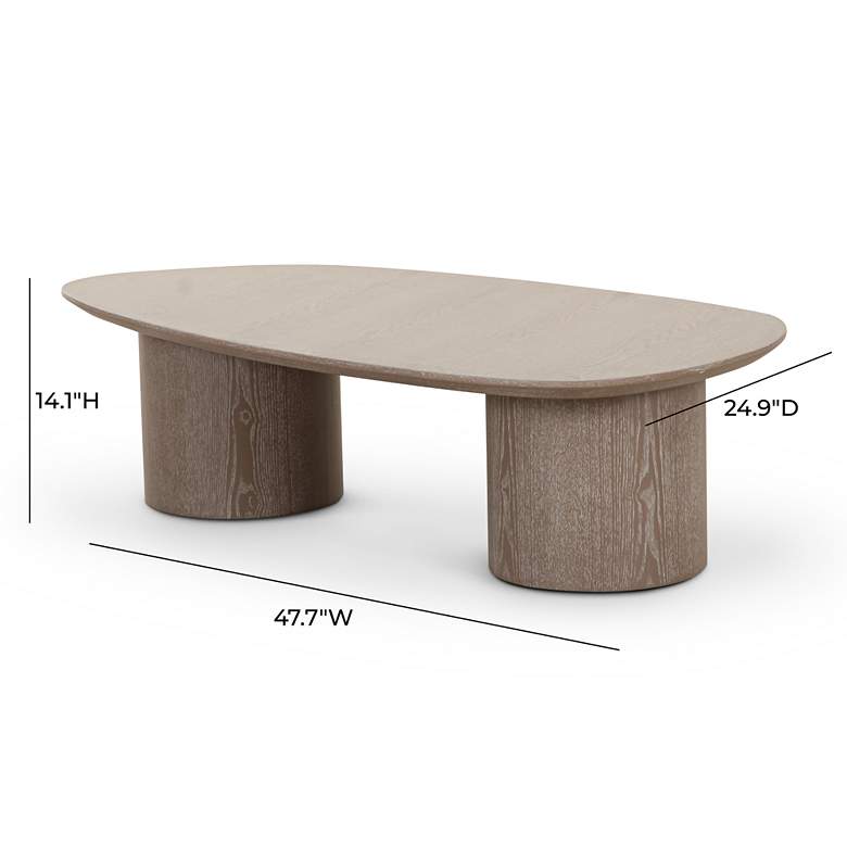 Image 7 Rhema 47 3/4" Wide Washed Ash Oblong Coffee Table more views