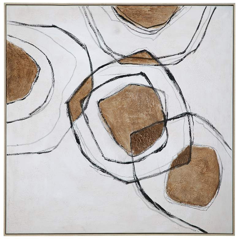Image 1 Rhetoric 49" x 49" Brown And Black Framed Canvas