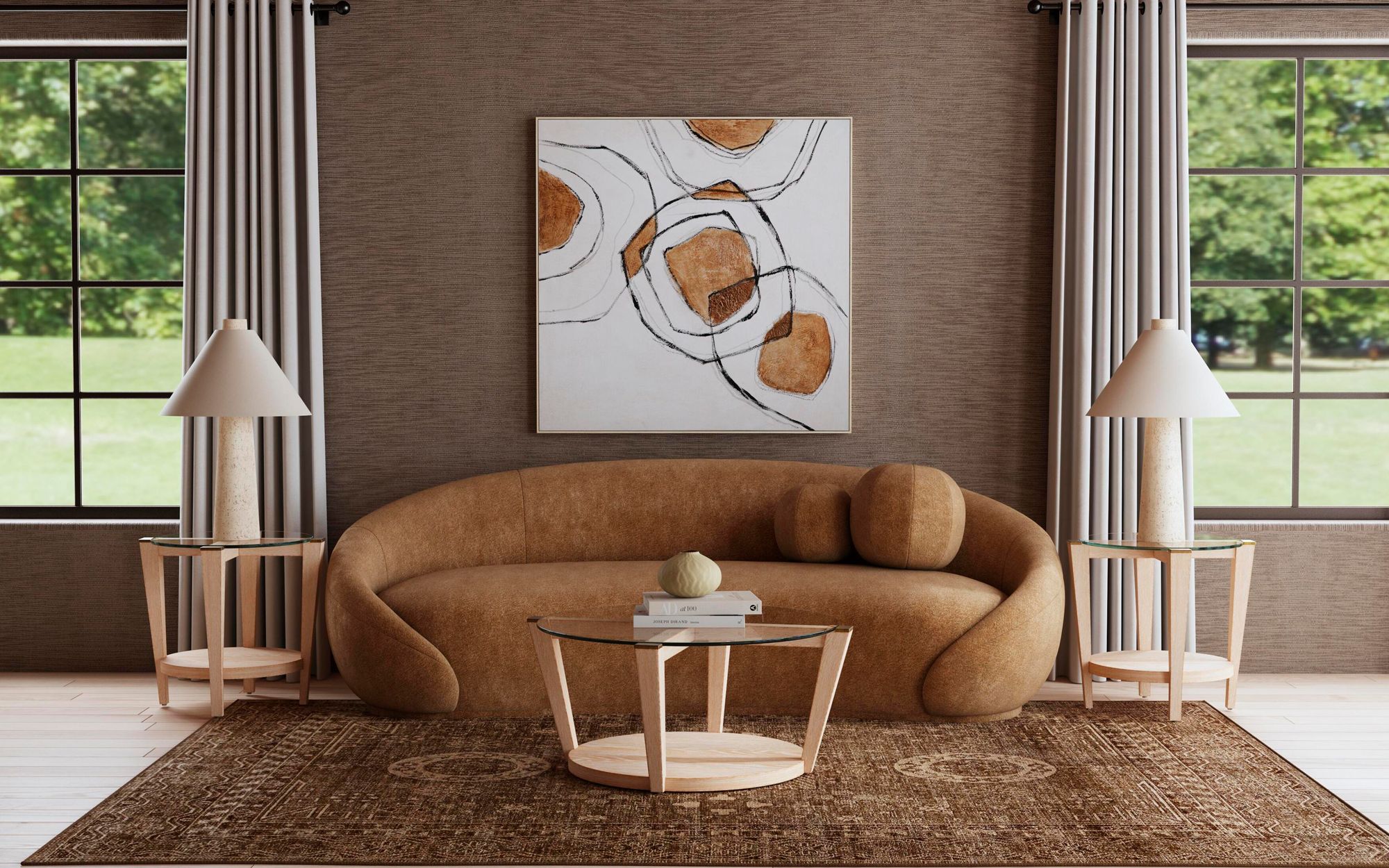 Image 4 Rhetoric 49" x 49" Brown And Black Framed Canvas more views