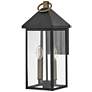 2_Rhett 17 3/4"H Black with Bronze 2-Light Outdoor Wall Light more views