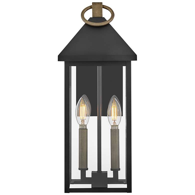 Image 4 Rhett 17 3/4"H Black with Bronze 2-Light Outdoor Wall Light more views