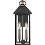 4_Rhett 17 3/4"H Black with Bronze 2-Light Outdoor Wall Light more views